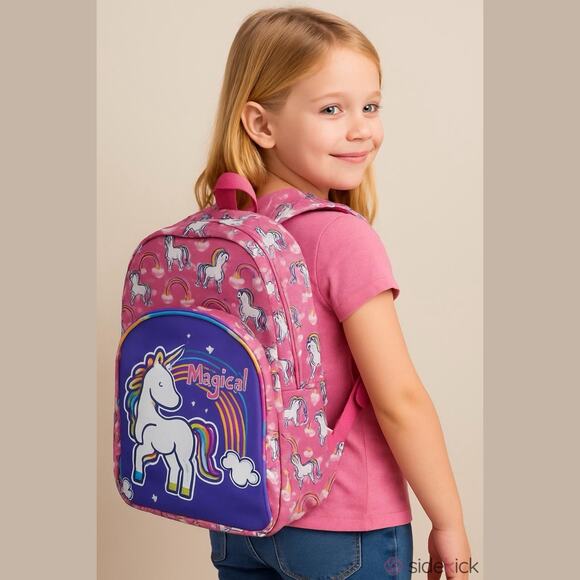 Adventure Trails Girls Metallic Unicorn Backpack - Picture 1 of 4